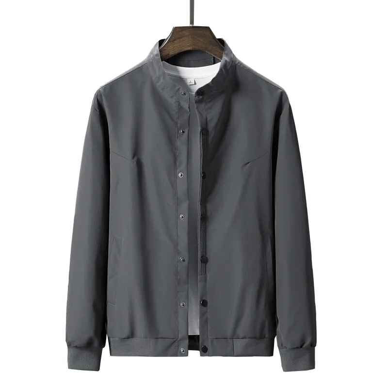 

Весенне-осенняя мужская одежда, простое пальто с воротником-стойкой на пуговицах, XS, маленький размер, студенческая верхняя одежда, полиэфирное волокно