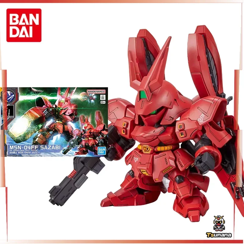 

Bandai Original Gundam Model Kit Anime Figure PB Limited SDBB MSN-04FF SAZABI Action Figures Toys Collectible Gifts for Children