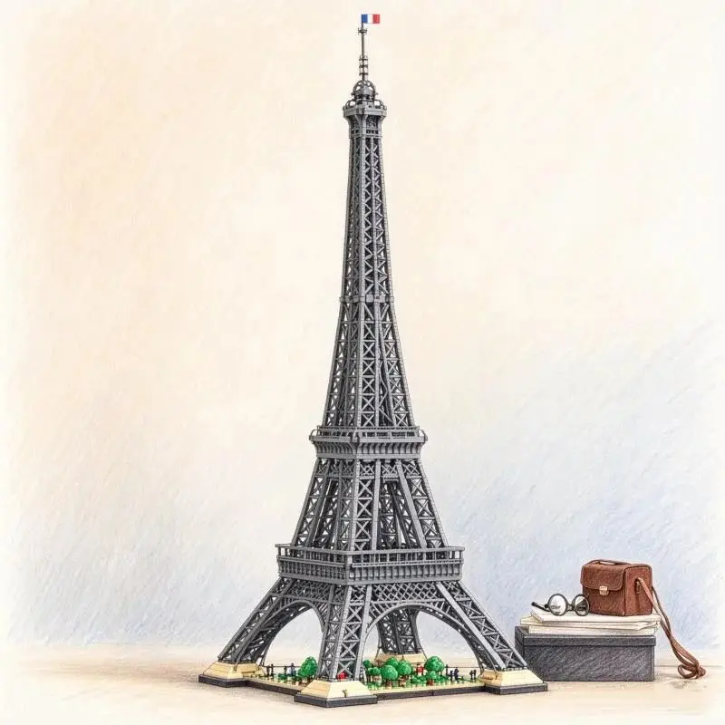 Cheap Large Paris Landmark Model Construction Bricks Kit Unique Assembly Tower Toys ElegantGift For Adult Friends 10001pcs