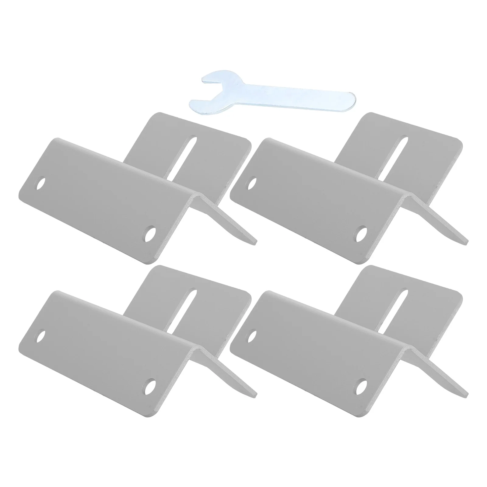 

4 Sets Panel Mounting Kit Z Bracket Aluminum Alloy Accessories RV Yachts Durable Reliable Solar Panel Mounting Kit Easy Install