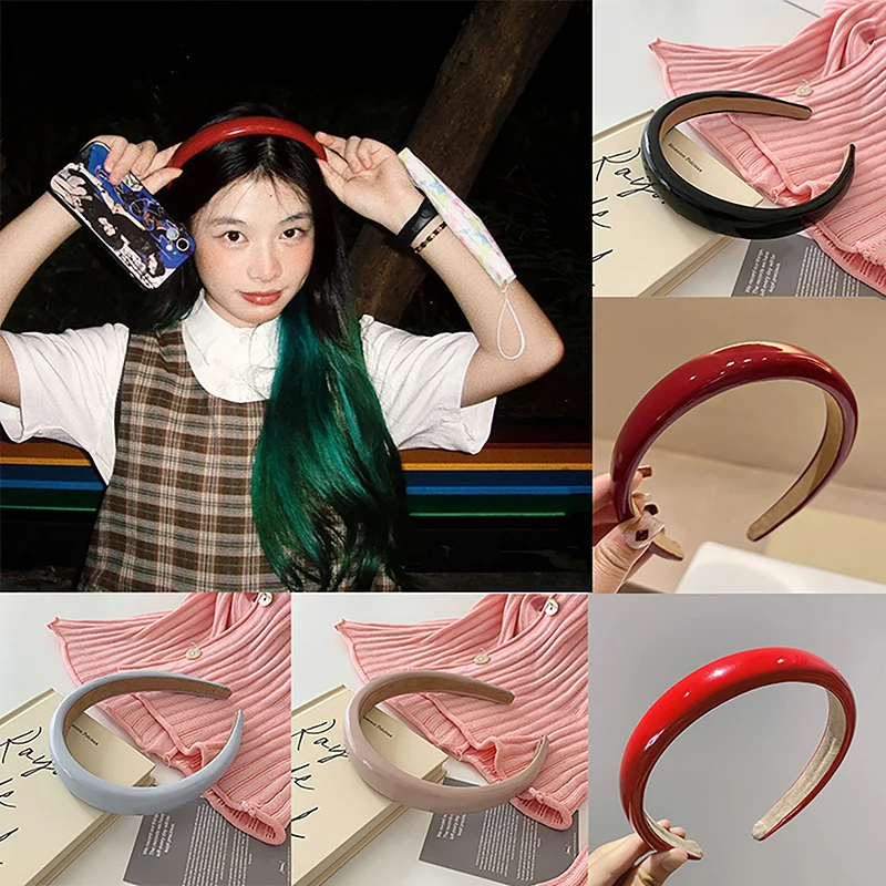 

Retro Minimalist Leather Headband For Woman Fashion Temperament Hair Hoop Wash Face Hair Band Female Party Hair Accessories Gift