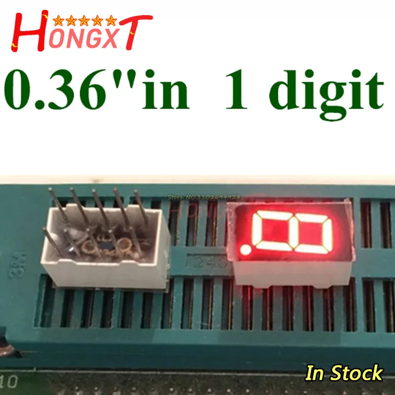 (20 Stuks) Partij 0.32 "Inch 1 Bit 7 Segment Rood Groen Blauw Wit Led Display Digitale Buis Plastic Metalen Gemeenschappelijke Anode/Kathode