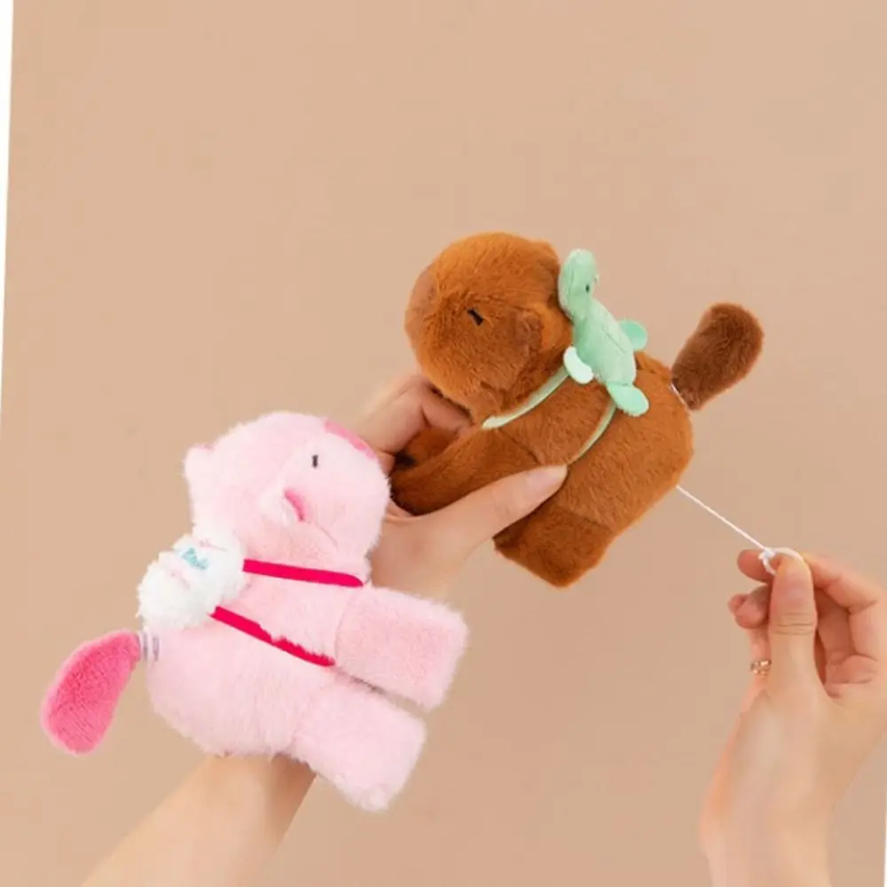 

Capybara Rodent Slap Bracelet Series Wagging Tail Rotatable Plush Doll Slap Bracelet Wrist Style Soft Capybara Plush Wrist Band