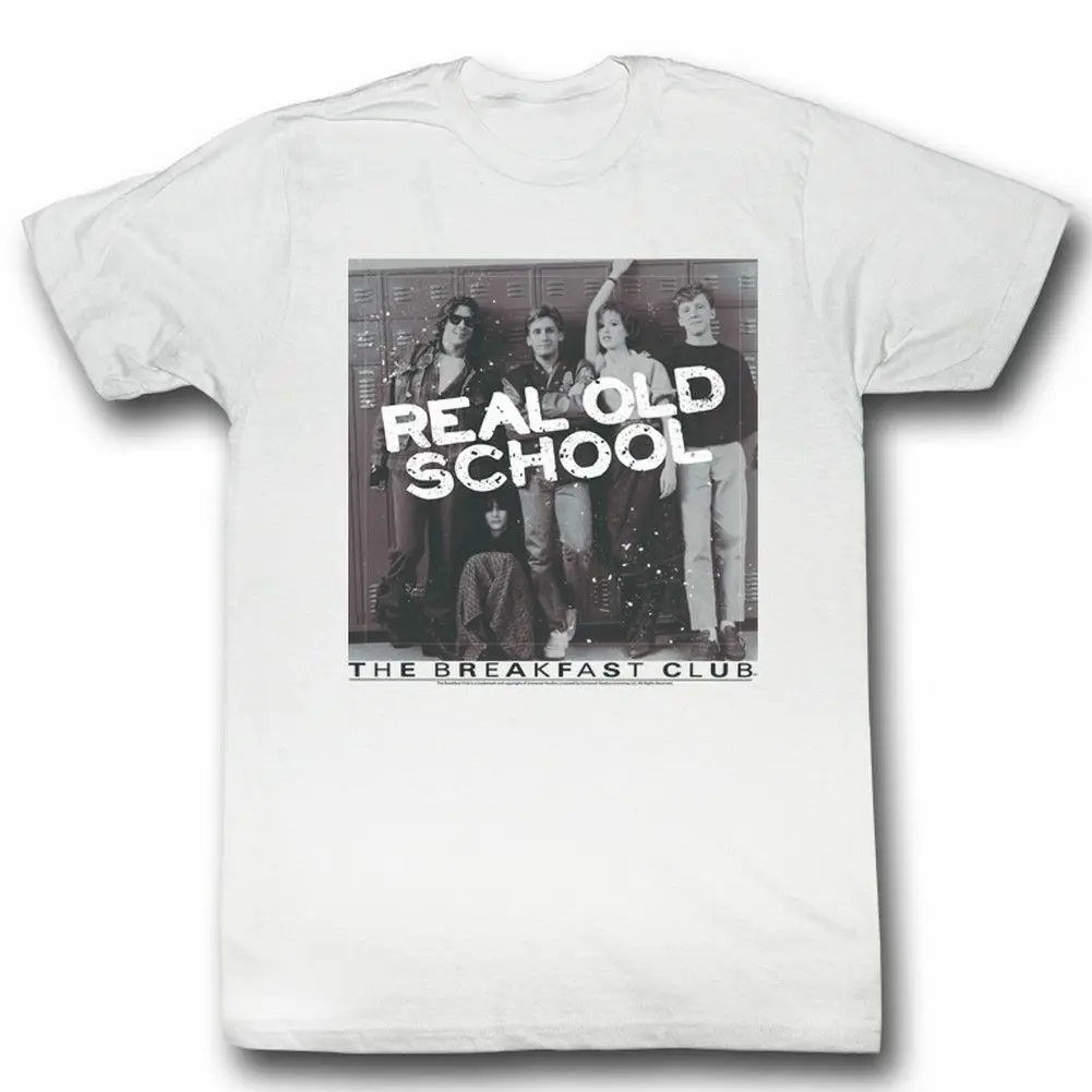 Breakfast Club Real Old School White Adult T Shirt