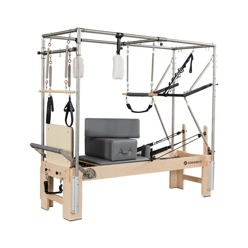 STLFPilates Studio Reformer Oak Wood Maple Wood Pilates 3 in 1  Pilates Reformer with Tower