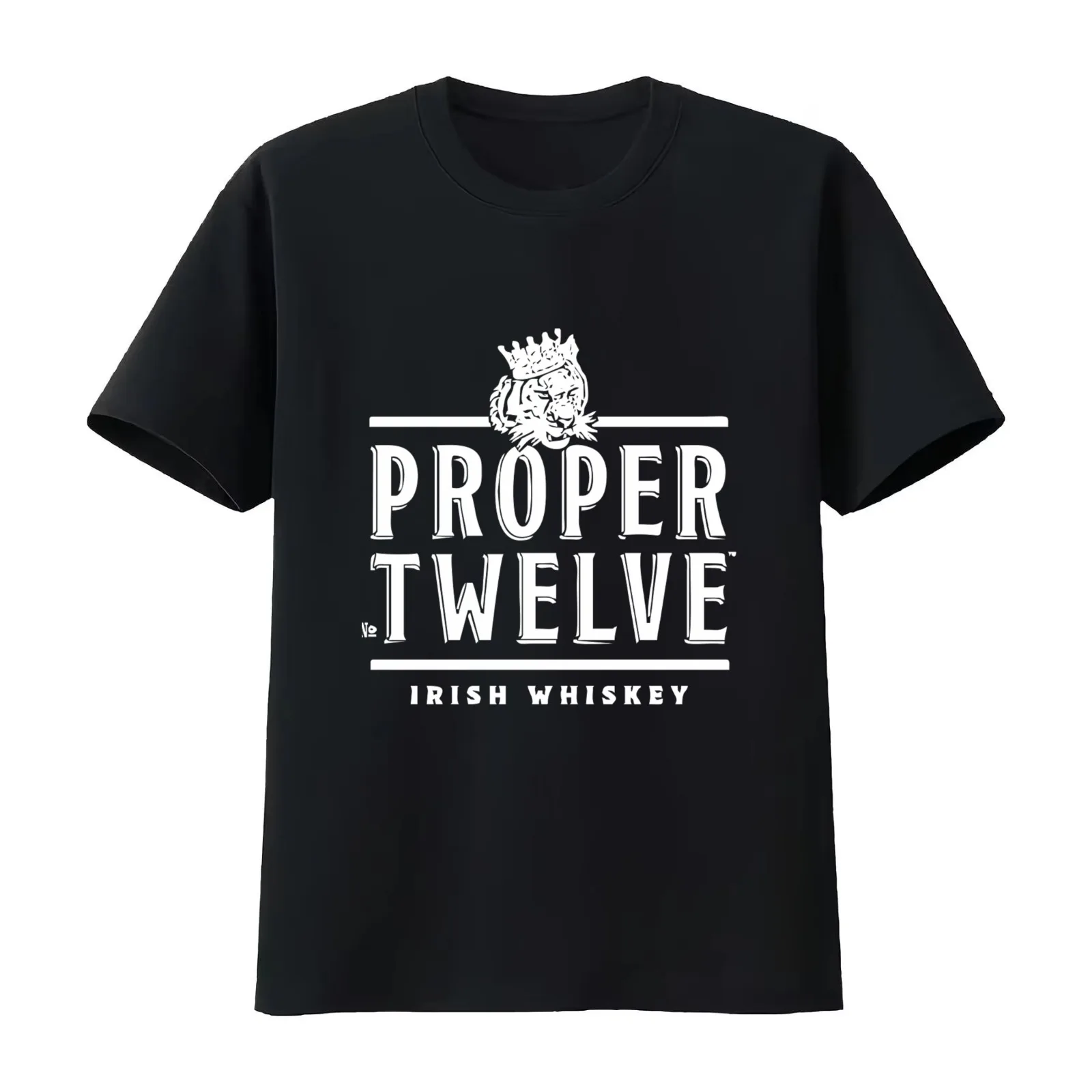 Proper Twelve Irish T-Shirt Summer Casual Cotton Tee Oversized Streetwear Tops Vintage Graphic Print Loose Fit Short Sleeve
