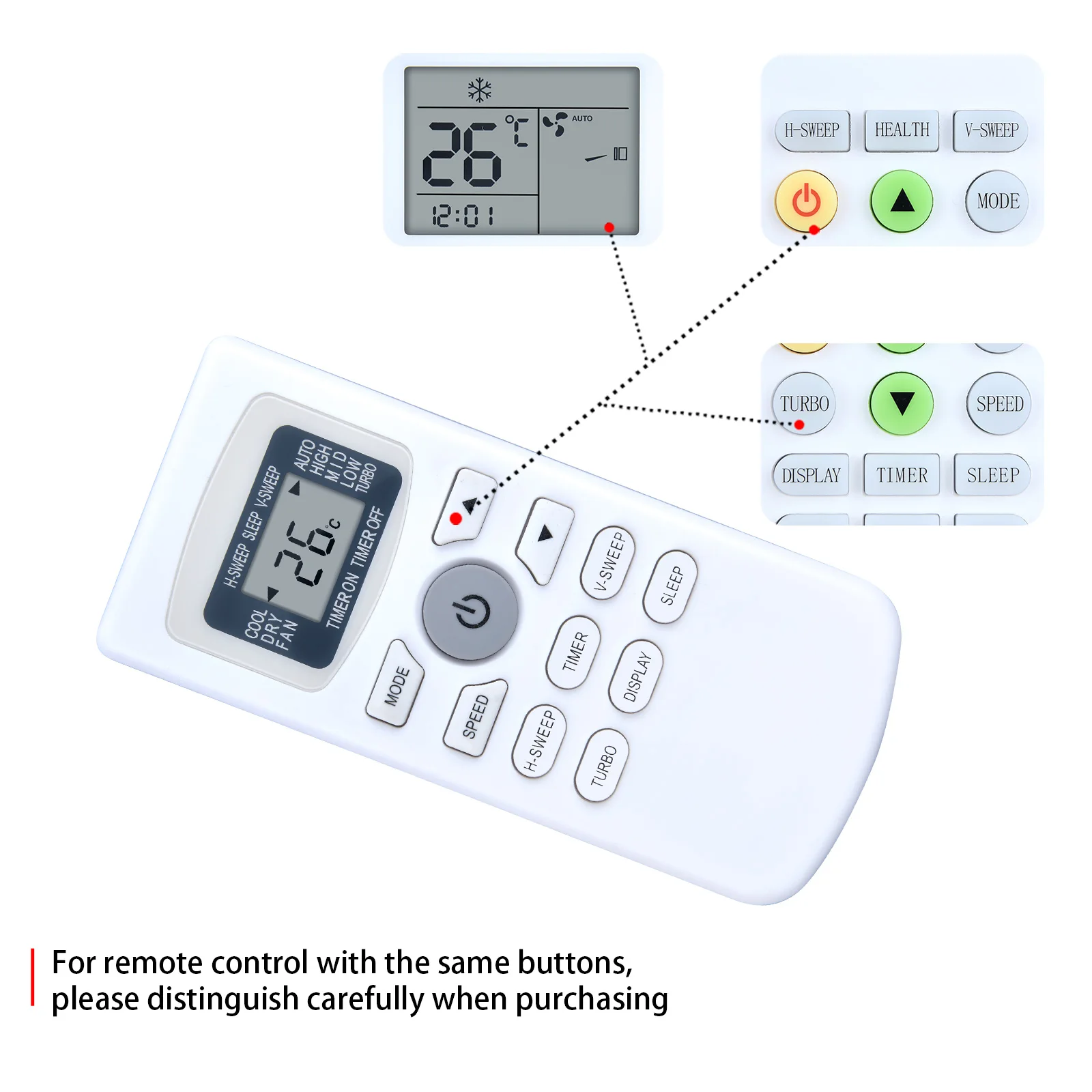 Remote control KKG19B-C1 For CHANGHONG TCL KKG20B-C1 air conditioner