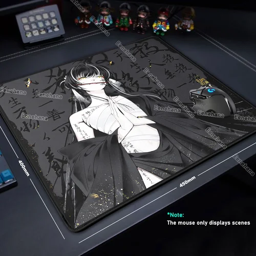 Imagen 2 del producto Alfombrilla de ratón negra Seven Kill Esports Slimflex Xsoft, alfombrillas de ratón de brujas japonesas más controlables, nuevo producto, regalos para jugadores de Pc de Anime