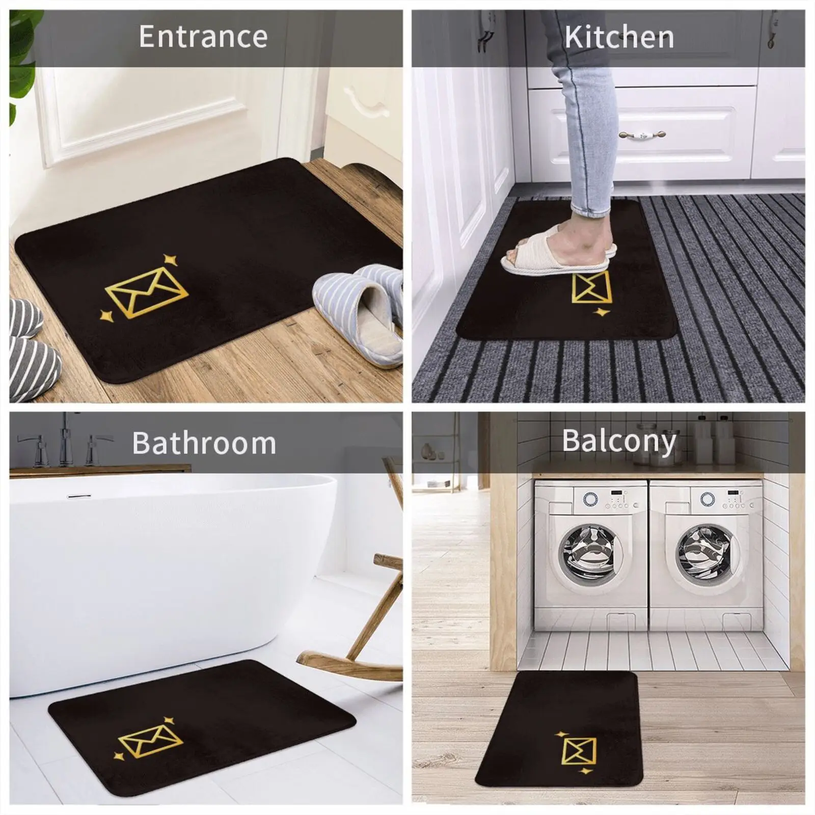 Mystic Messenger Logo Carpet Water Absorb Non-Slip Door Mat Mystic Messenger Saeyoung Choi Jumin Han Yoosung Kim Mystic