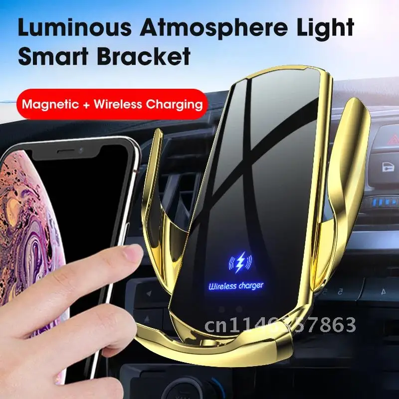 

Phone Holder for Car Wireless Chargers Induction Charger for iPhone Samsung Huawei Xiaomi Fast Charging Mount Automatic Sensor