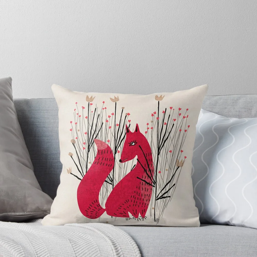 

Fox in Shrub Throw Pillow pillow cover christmas Pillow Case Christmas