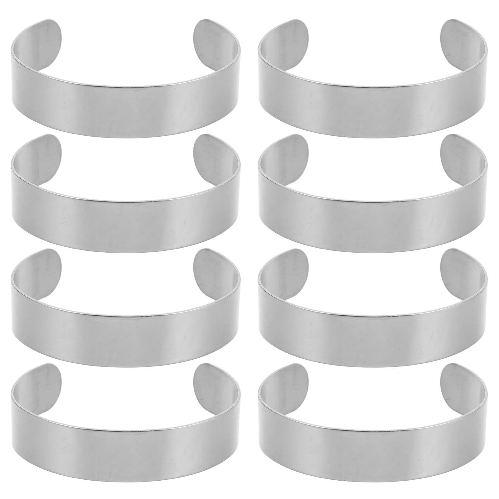 

8 Pcs Jewellery Bracelet Shaping Core Blank Cuff Blanks for Engraving Silver Bangle Jewelry Making Miss