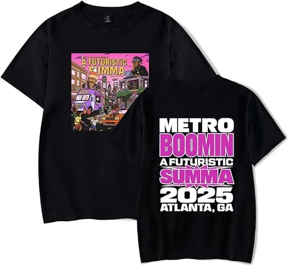

Футболка Metro Boomin A Futuristic Summa Cover Merch для женщин/мужчин, унисекс, футболка с короткими рукавами, уличная одежда
