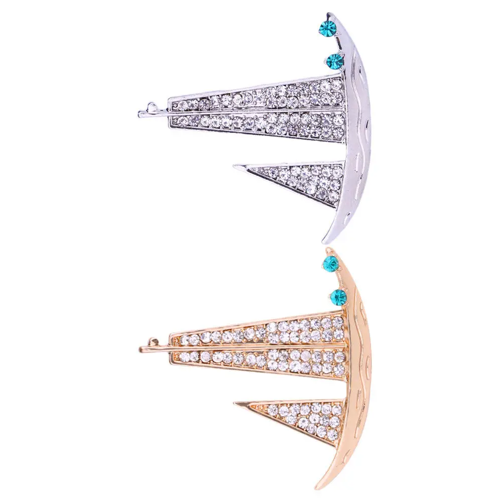 Sailboat Brooch Pins 2 Pack Nautical Shirt Collar Badges Business Suit Accessories Romantic Gift for Men