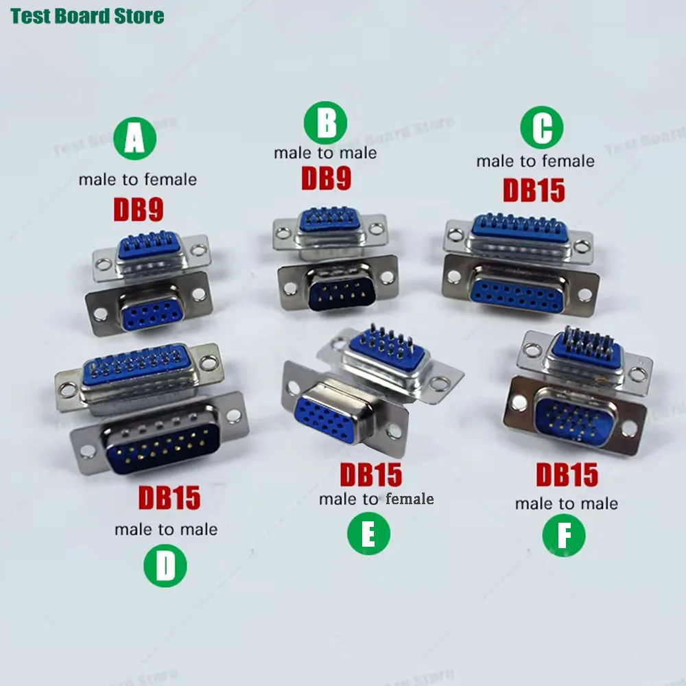 1/2/5pcs D-SUB 9 15 Pin Male Female Solder Type Connector DIP Straight Mount Serial Port Adapter 2 Rows 3 Rows DB9 DB15 DR9 DR15