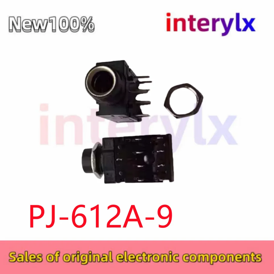 10Pcs/Lot PJ-612A-9 PJ-612A PJ-612 headphone socket 6.5MM microphone stand 6.35 microphone amplifier socket 9-pin