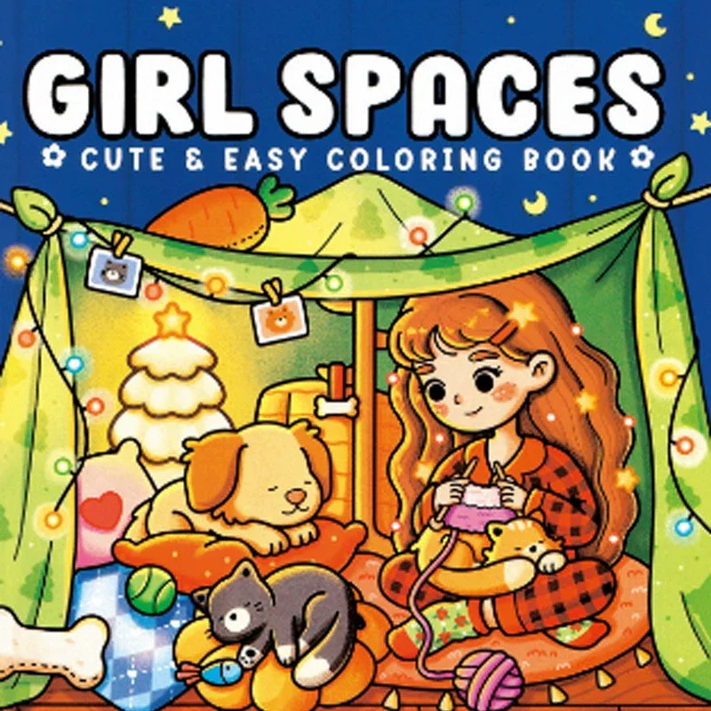 

Girl Moments Spaces Coloring Book Set for Teens Art Therapy Gift, Creative Fun & Stress Relief Activity Book