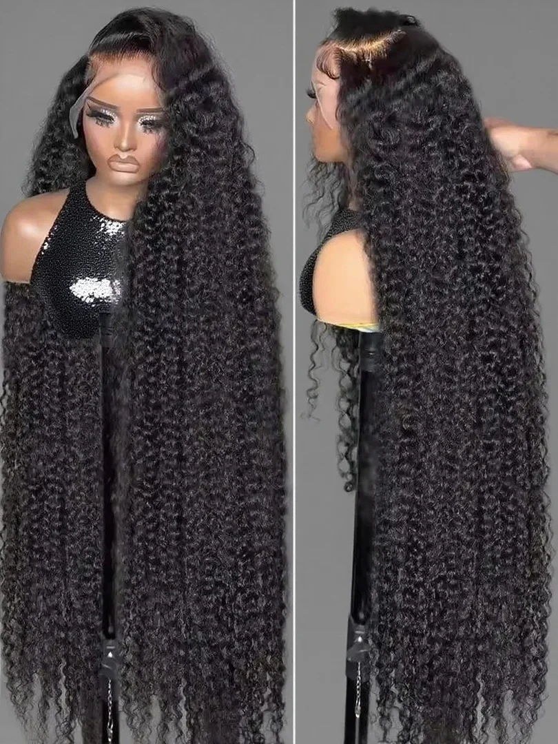 

300% High Density Loose Deep Wave 30 40 46 Inch 13x6 13x4 HD Lace Frontal Human Hair Wig 360 Brazilian Raw Curly Wigs For Women