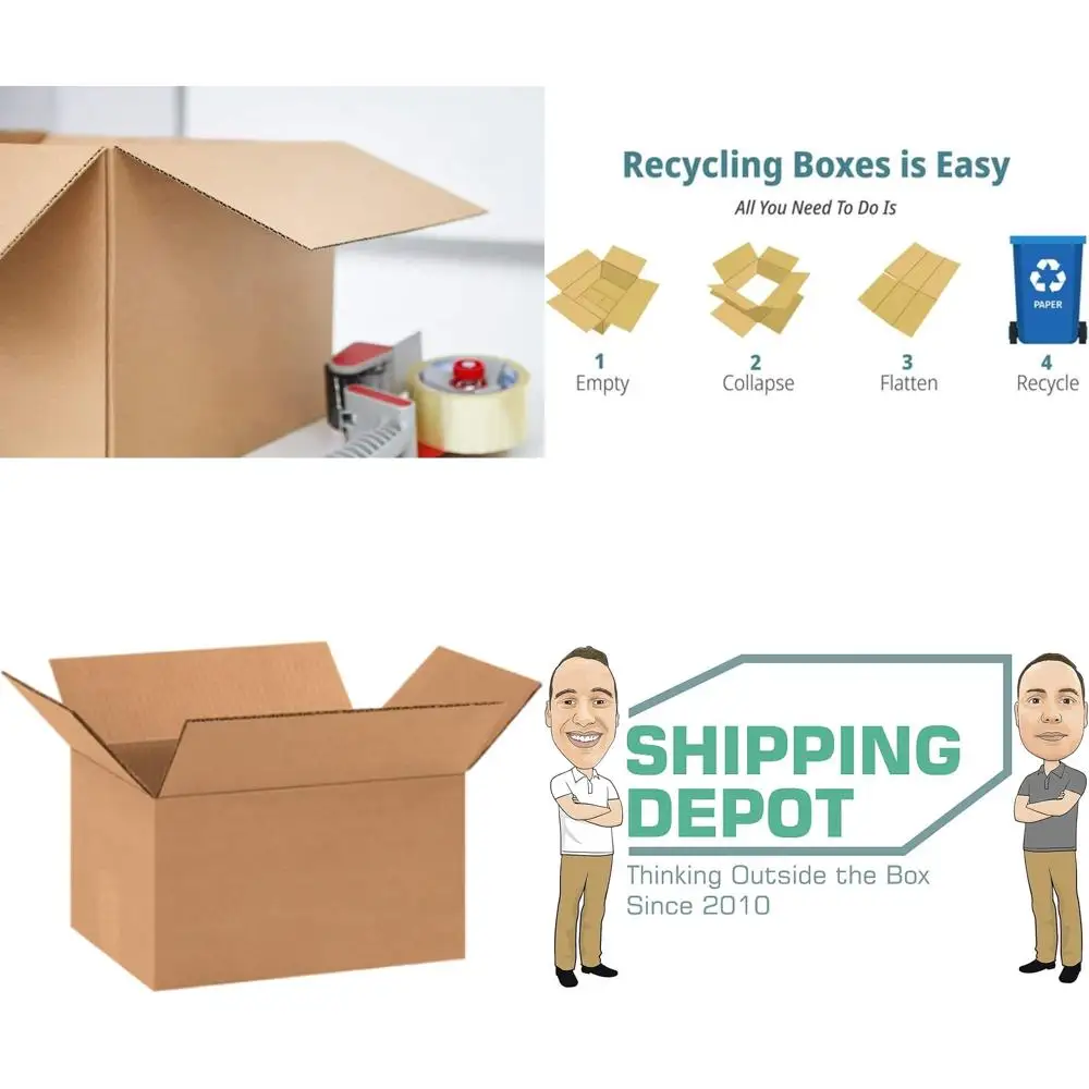 

Набор из 100 гофрокартонных коробок 11x8x6 дюймов для доставки, упаковки и переезда