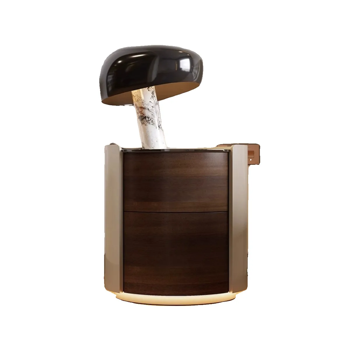 

Italian, minimalist, solid wood, paint, bedside table, light luxury, round, side table, designer, suspension
