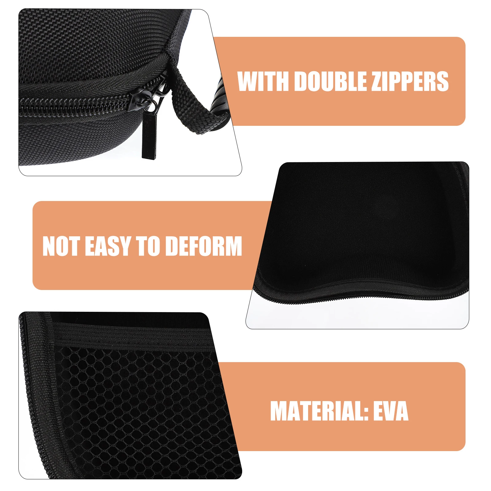 

EVA Game Controller Storage Bag Hand Strap Large Space Double Zippers Compartment Protective Case Dust Proof Drop Proof