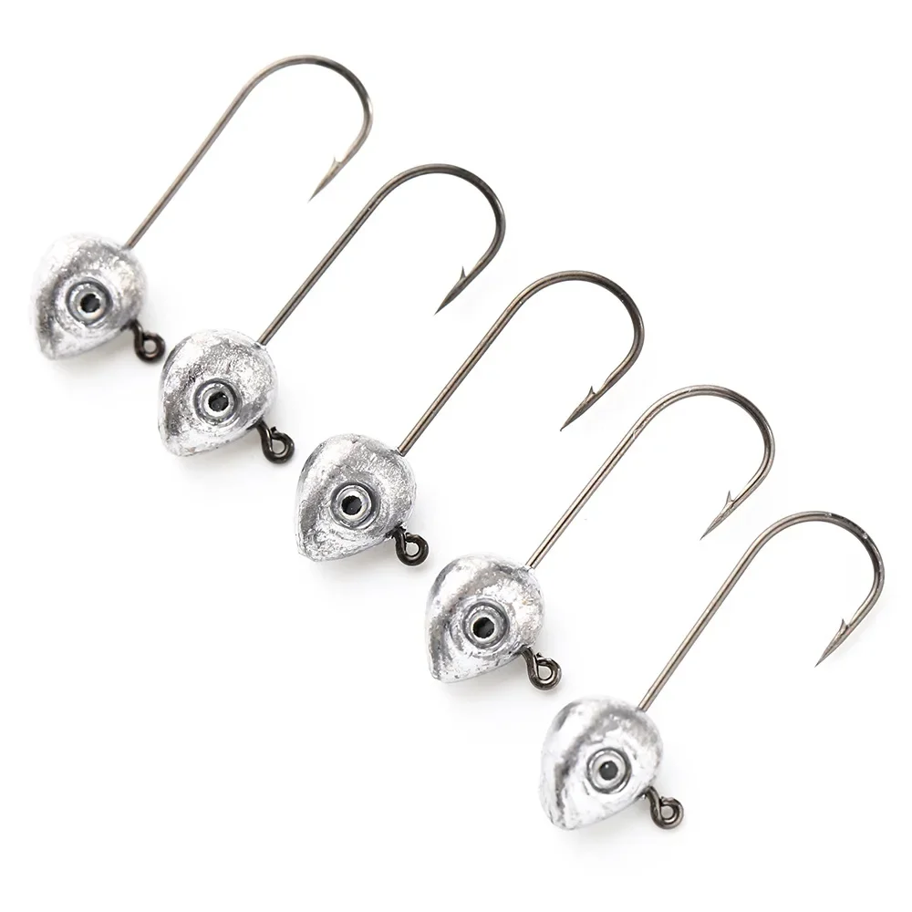 Grouper Kurbel Jig Kopf Haken Bleihaltig 0,5g 1g 2g 3g 4g 5g Fliegenfischen Haken Rockfish Spiel Jigs Haken Köder Weiche Wurm Köder Haken Werkzeug – Detail 9