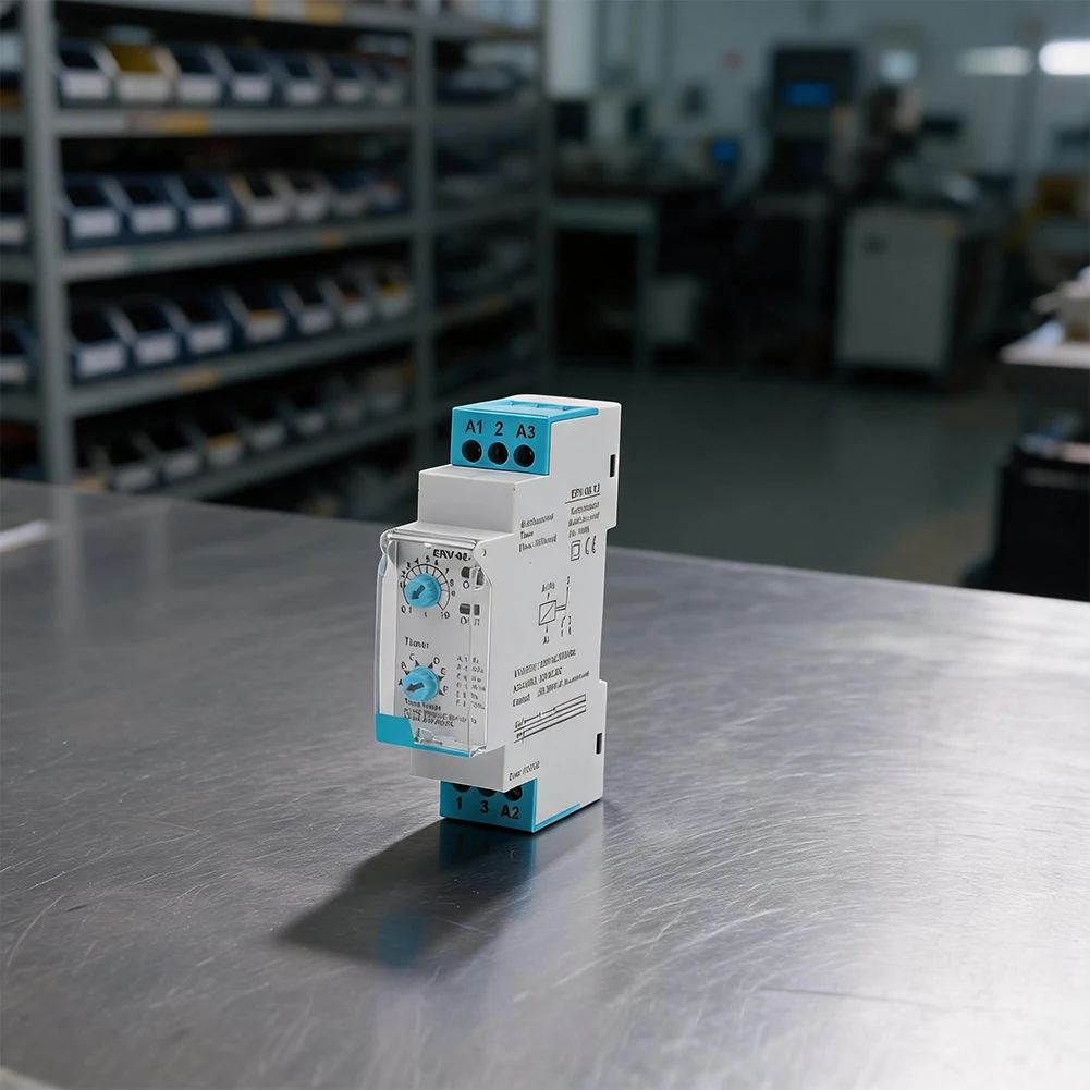 For industrial Timing Relay ERV-08-V2 with Adjustable Delay Functionality from 0.1s to 100 Hours for Control Systems
