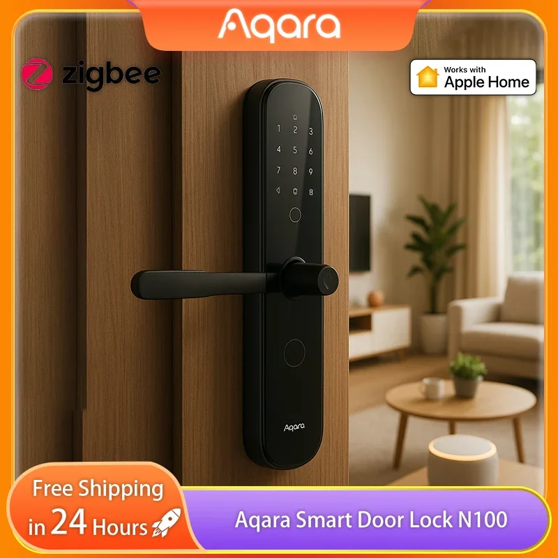 

Aqara N100 Smart Door Lock Fingerprint Bluetooth Password NFC Unlock Works with Mijia HomeKit Smart Linkage with Doorbell