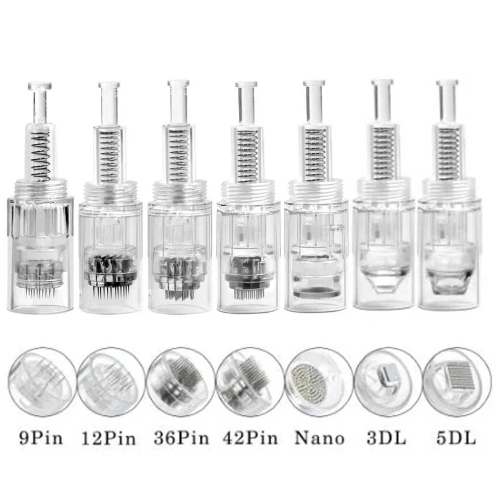 Schraubpatronennadel 50/100 Stück Ersatzspitzen für Derma Pen Microneedling 9-polig 12-polig 24-polig 36-polig 42-polig Runde 3D 5D-Nadeln – Detail 2