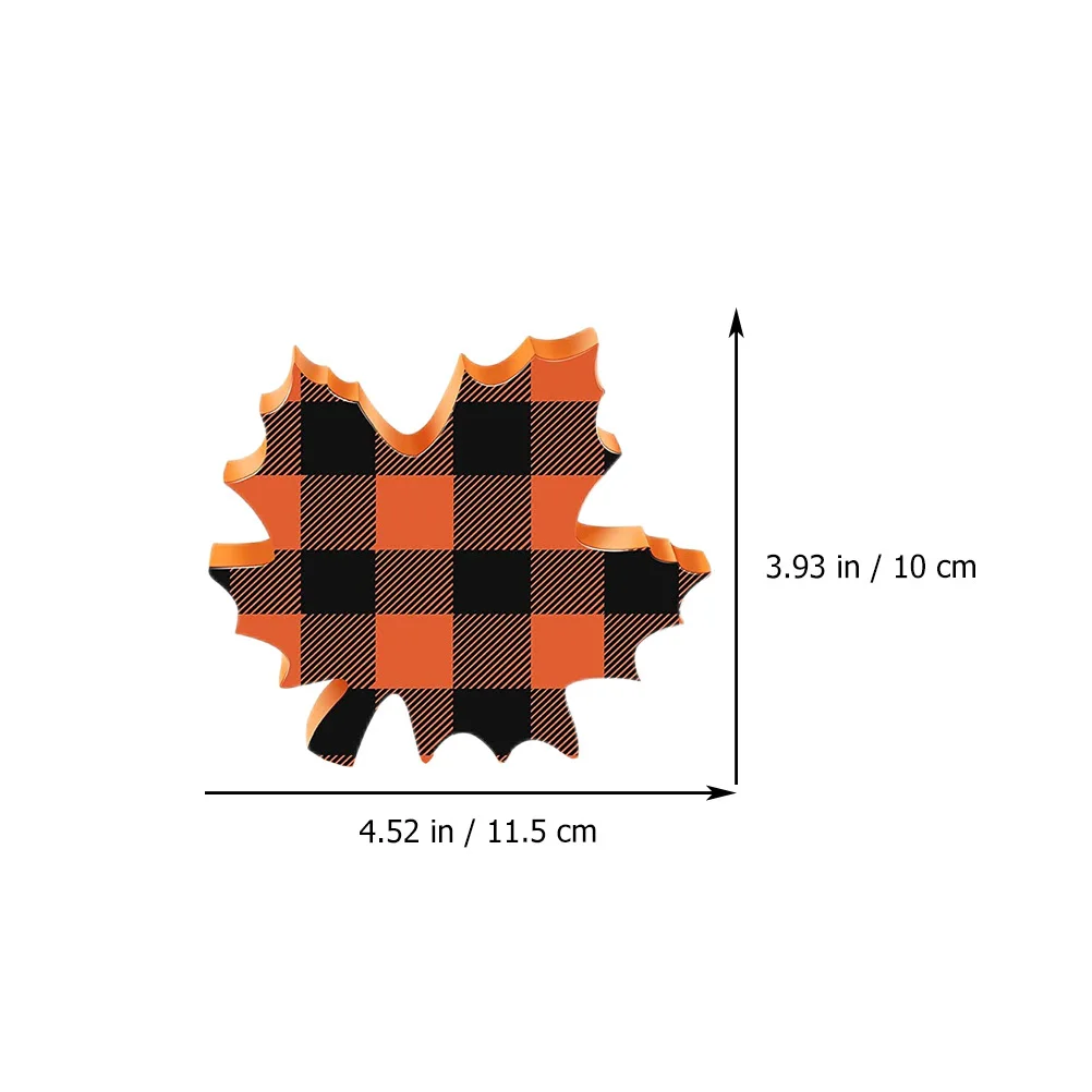

4Pcs Wooden Maple Leaf Plates Wear-Resistant Autumn Decor Multi-Function Table Decor Thanksgiving Home Ornaments
