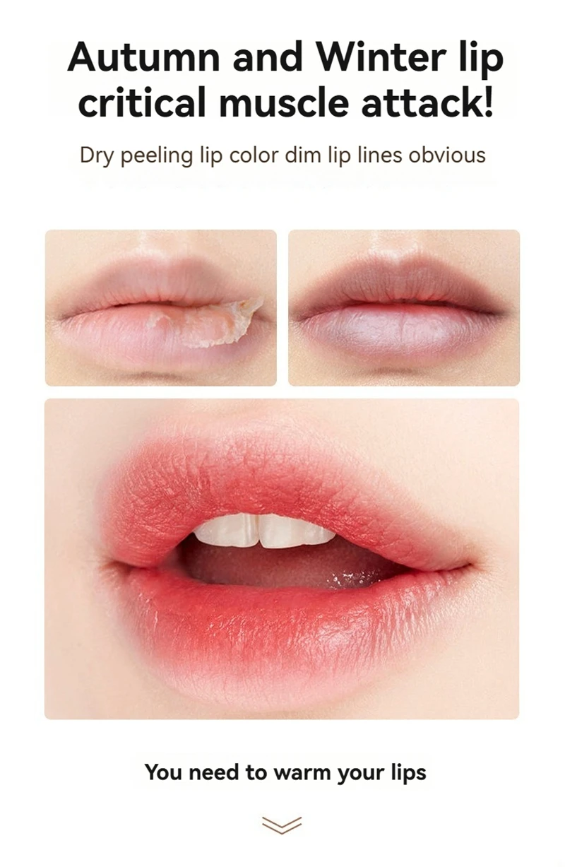 1PC Natürlicher Lippenbalsam Lang anhaltende feuchtigkeitsspendende Lippenstift Temperatur ändern Farbe Lippenstift Anti-Trocknung Feuchtigkeit Lippenpflege