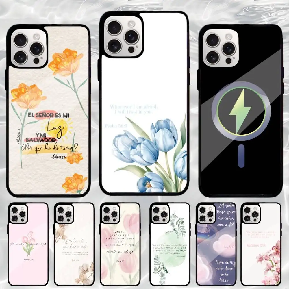 

S-Spanish Bible Verse Jesus Phone Case For iPhone17,16,15,14,13,12,11 Plus,Pro Max Magnetic Magsafe Wireless Charging