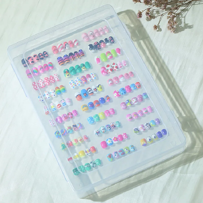 Wear Nail Art Display Stand Square Plastic Box Dustproof Nail Display Stand Holder Shelves Large Capacity Exhibition Box of Work