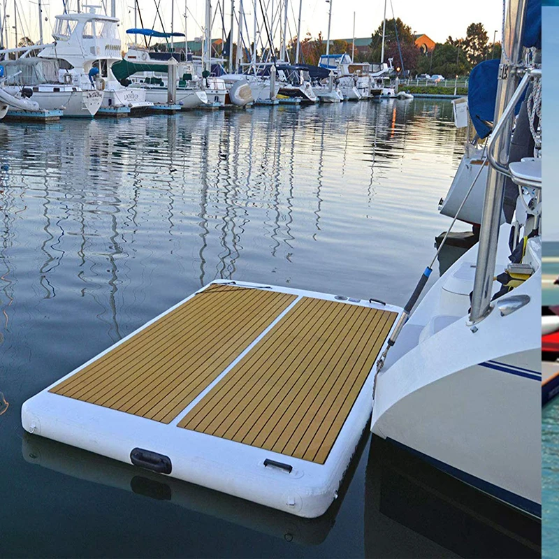 Drop Stitch Inflatable Airtight Jet Ski Fishing Floating Swimming Water Island Platform Pad Dock Mat