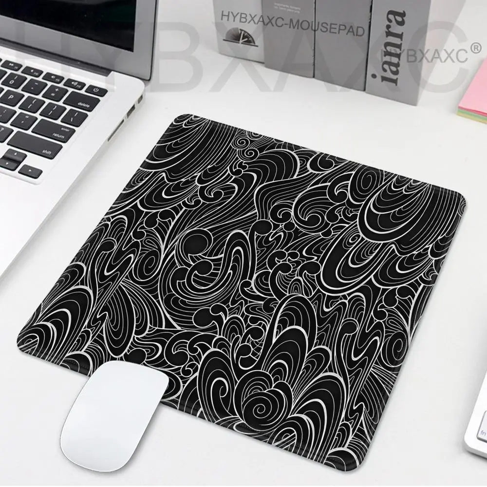 45x40 Mouse pad Line Art Gaming mats gamer PC Computer Keyboard Wave Desk mat office interior accessories Rubber Anti-slip rug