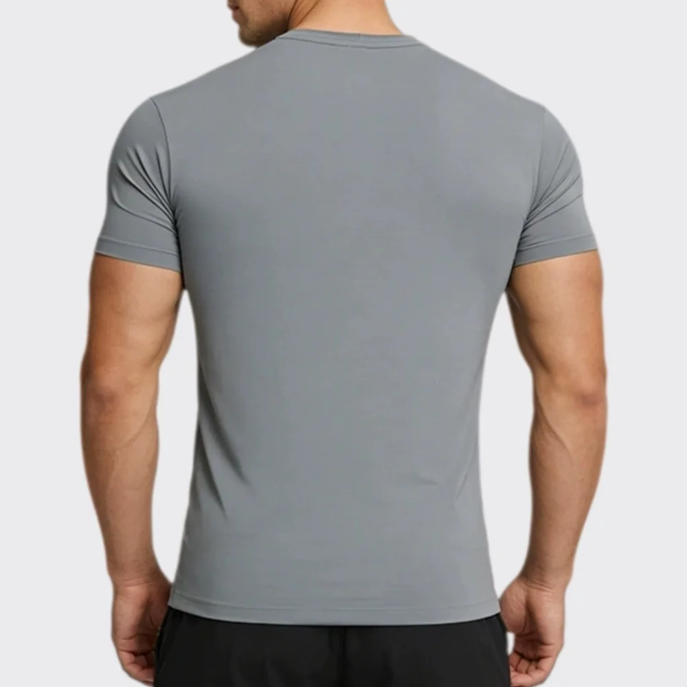 SweatshirtNew Running Fitness T-Shirt For Men Gym Sport Sweatshirt Tops Short Sleeve Male Quick Dry Training Workout Shirts Summ