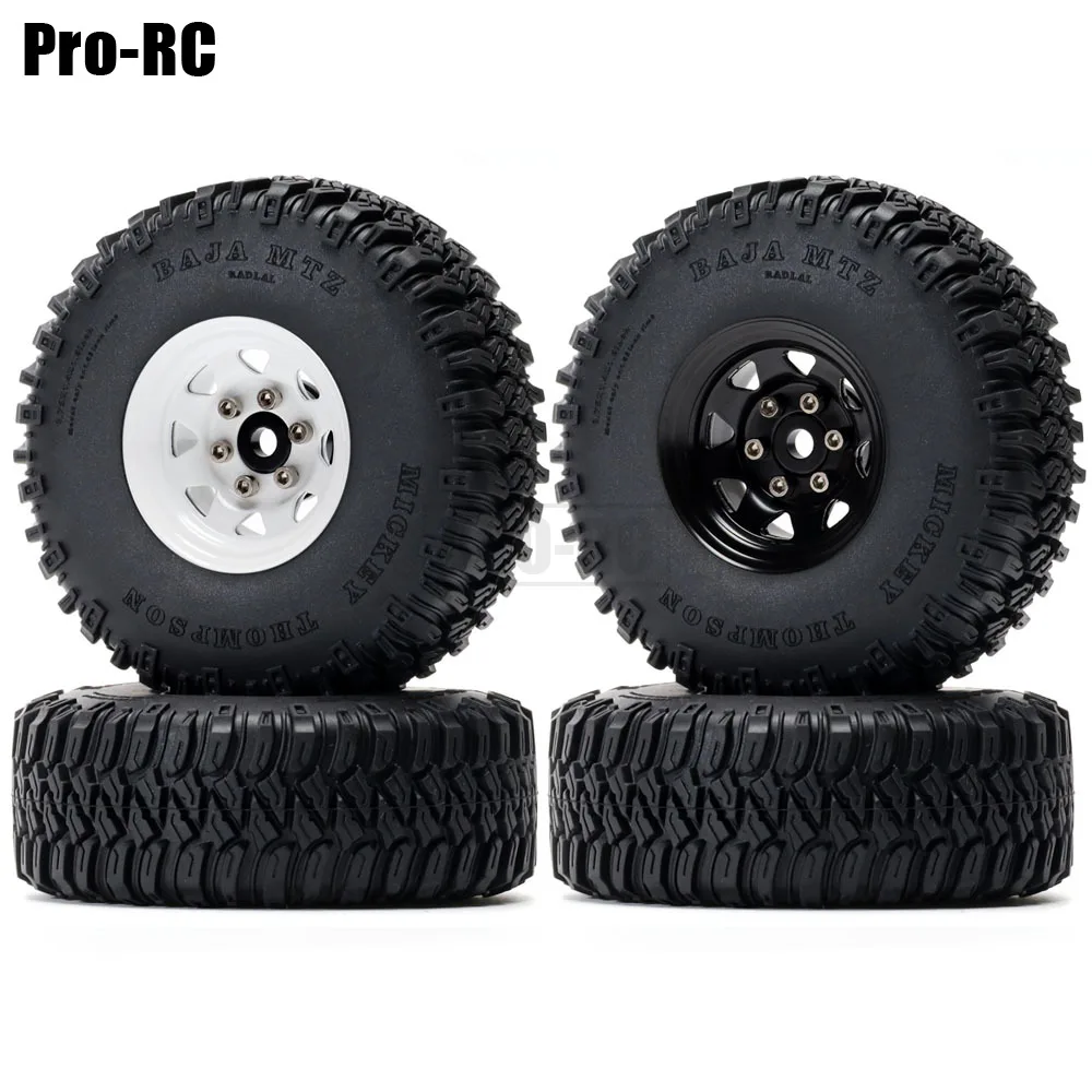 

Alloy 1.55" Beadlock Wheel Rims & 95mm Rubber Tyre Tires For D90 TF2 CC01 LC70 JIMNY Axial 90069 RC 1/10 Rock Crawler Part