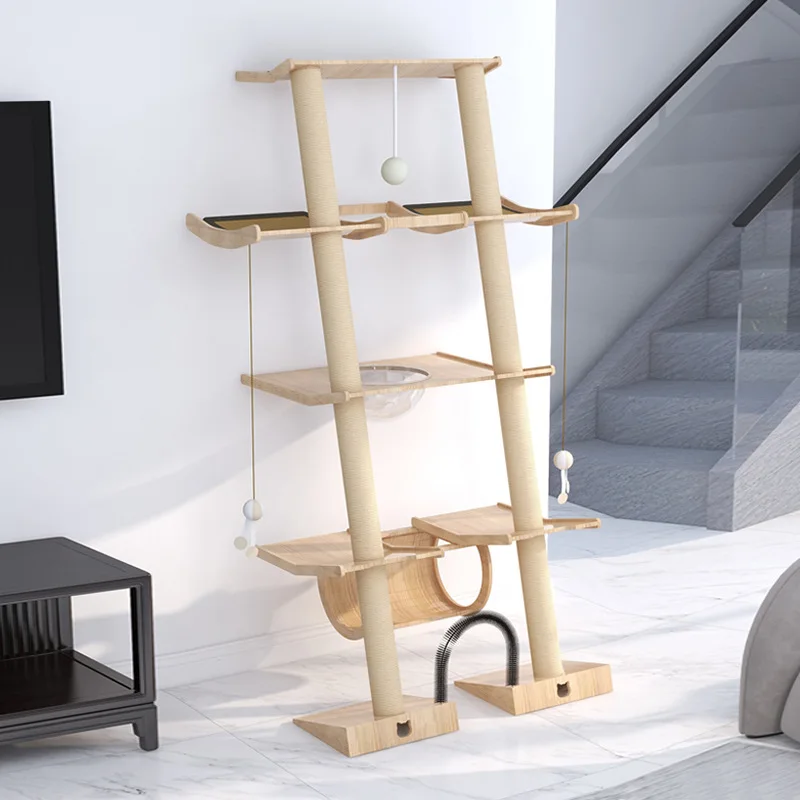 

Cat climbing frame Leaning tower Multi-layer cat board Integrated cat frame Space capsule Leaning against
