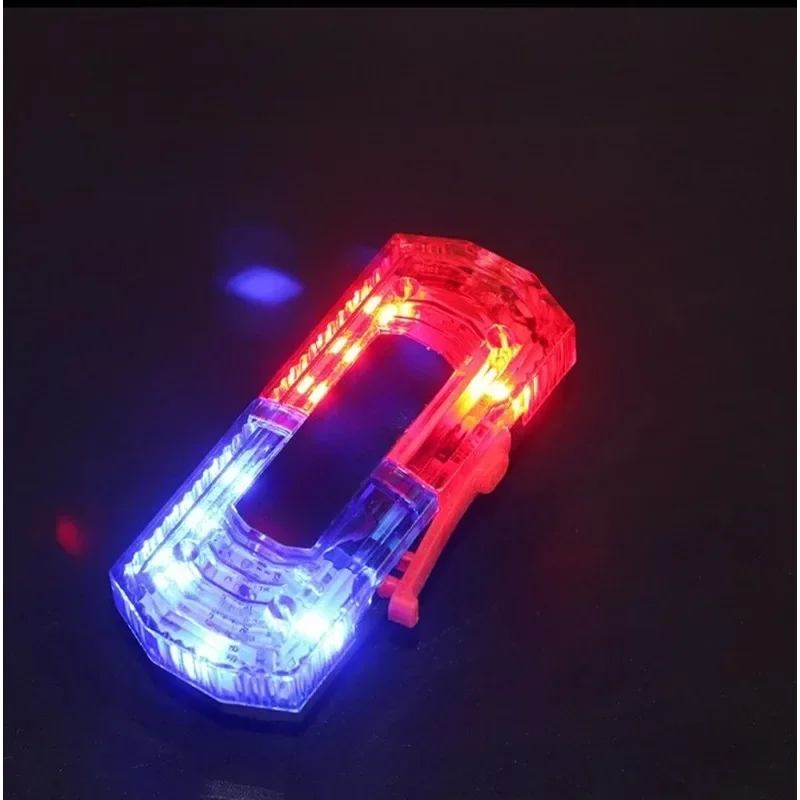 Multifunction Customizable Clip Flashing Warning Safety Red Blue LED Shoulder Police Logo Label Lights