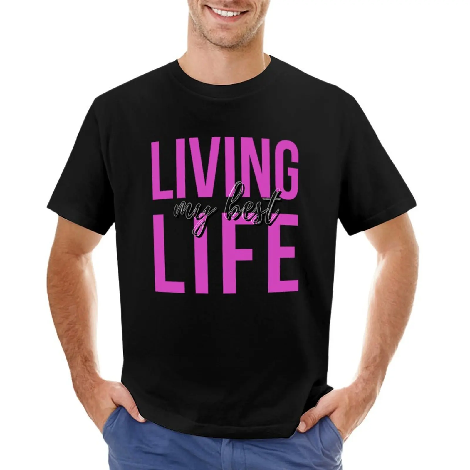 living my best life Active T-Shirt Short sleeve tee shirts graphic tees baggy shirts shirts graphic tee men