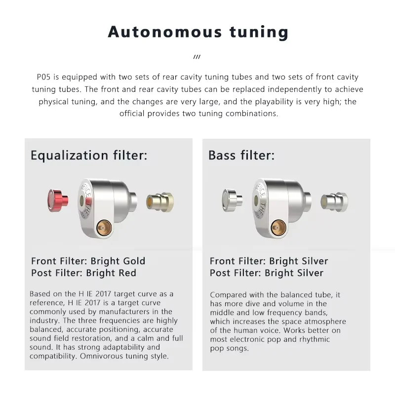 Bgvp p05 hifi in-ear dynamische monitore mit mikrofon kabel gebundener kopfhörer filter tuning kopfhörer