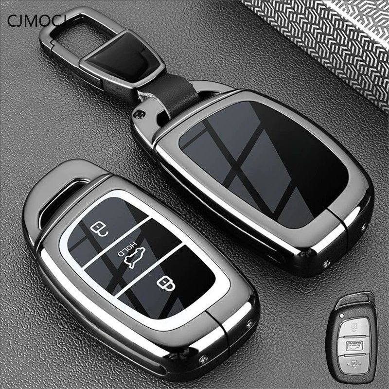 

Premium Zinc Alloy Key Cover for Hyundai Elantra Avante Ix25 Tucson Sonata Verna Santa Fe Ix35 - Protective Key Case Keybag