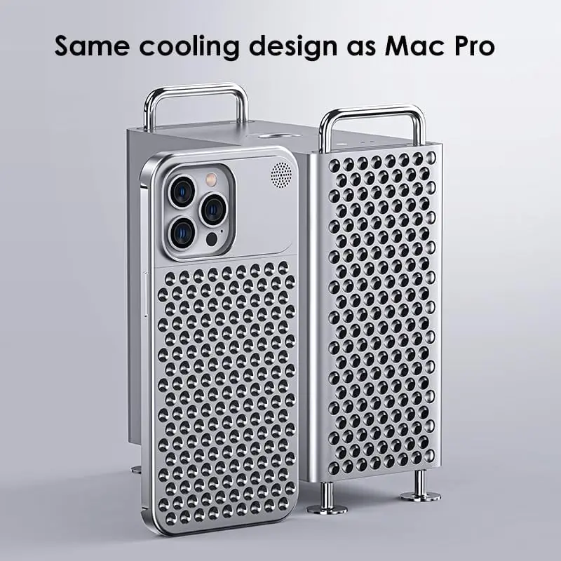 Aluminum Alloy Cooling Hollow Metal Case For iPhone 14 13 12 Pro Max 15Plus Fragrance Rimless Full Shockproof Cover Aromatherapy