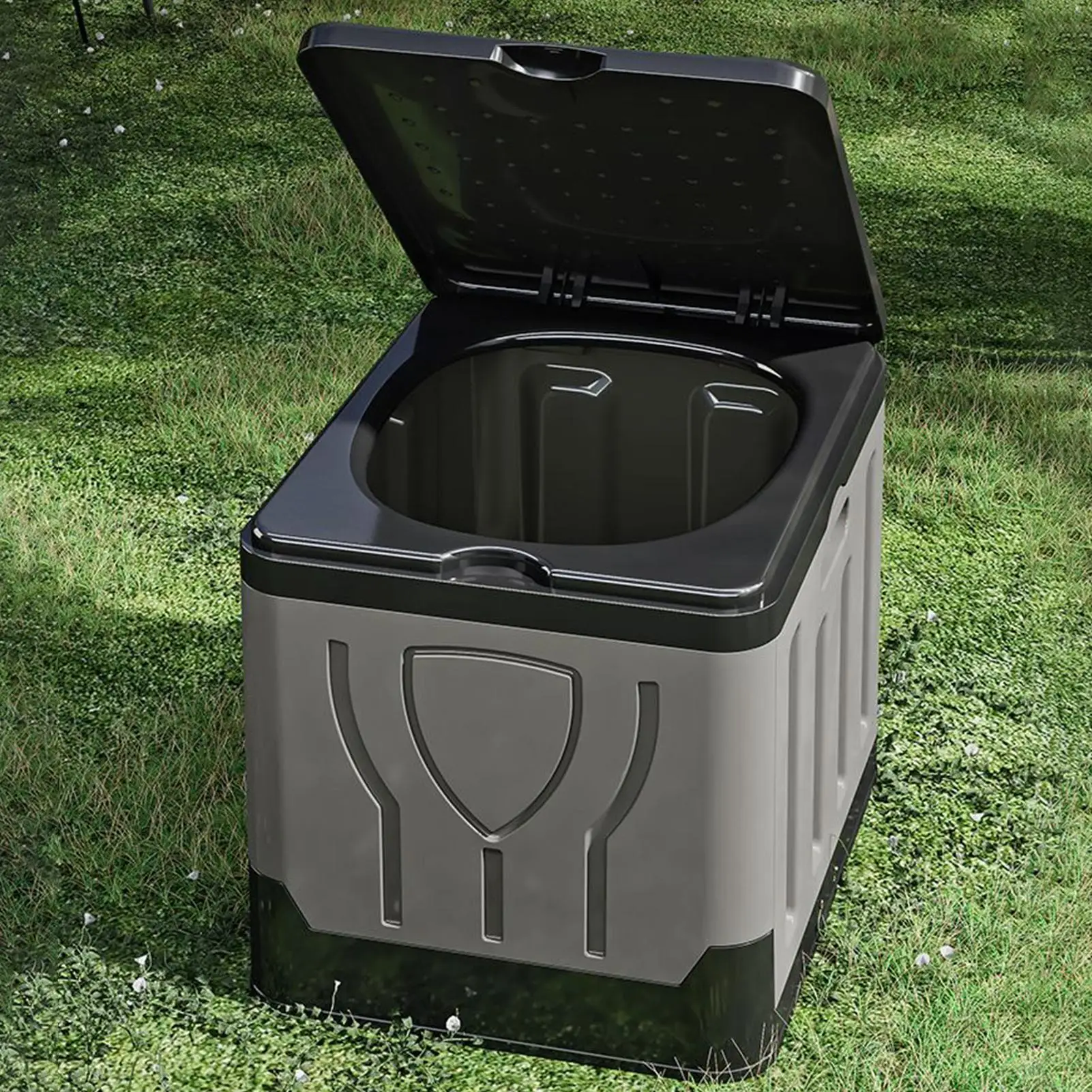 

Portable Camping Toilet Foldable Large Capacity Bucket with Lid for Outdoor RV Travel Road Trip, Car Beach Tent Boat, Home Use