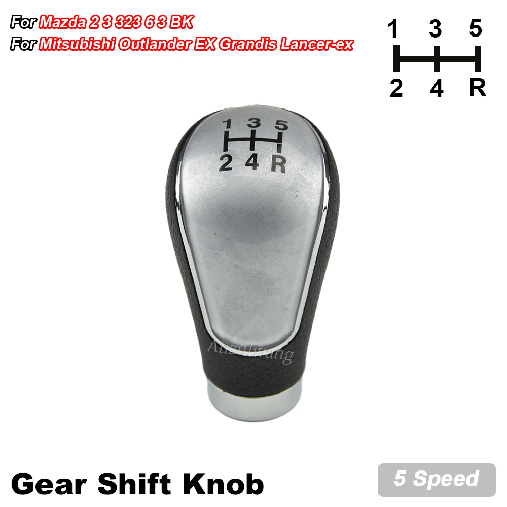 Gear Shift Knob Lever Shifter Head Car Styling Accessories For Mazda 2/3/323/6/3 BK 2004 2005 2006 2007 2008 2009 2010 2011 2012