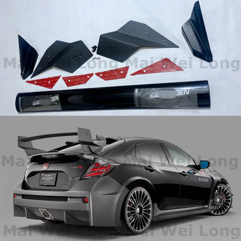 For Honda Civic 10th spoiler Hatchback Civic 2016-2021 FK4 FK7 FK8 MUGEN ABS spoiler tail JDM modification