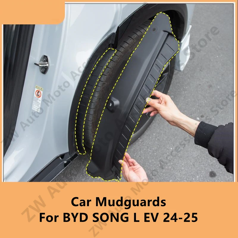 

Car Mudguards For BYD SONG L EV 24-25 Mud Guards Fender Flare Mudflaps Exterior Parts Auto Modification Accessories Refit