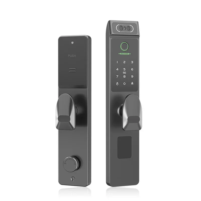 Imagem -02 - Ttlock Fechadura Inteligente para Porta Segurança Doméstica Fechadura com Impressão Digital Reconhecimento Facial Alça com Teclado Sensível ao Toque Bluetooth 3d