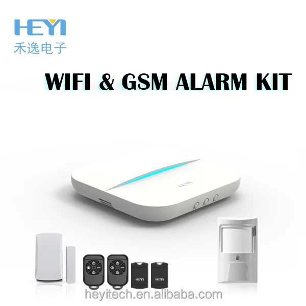 Wireless Home automation alarm system door and window entry alarm with flashing strobe siren