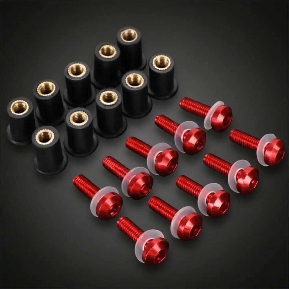 10PCS M5 Windscreen Windshield Bolts Screws Nut Fastener Kit For Honda XL750 Transalp XL600 XL650 XL750 XL 600 650 700 750 V